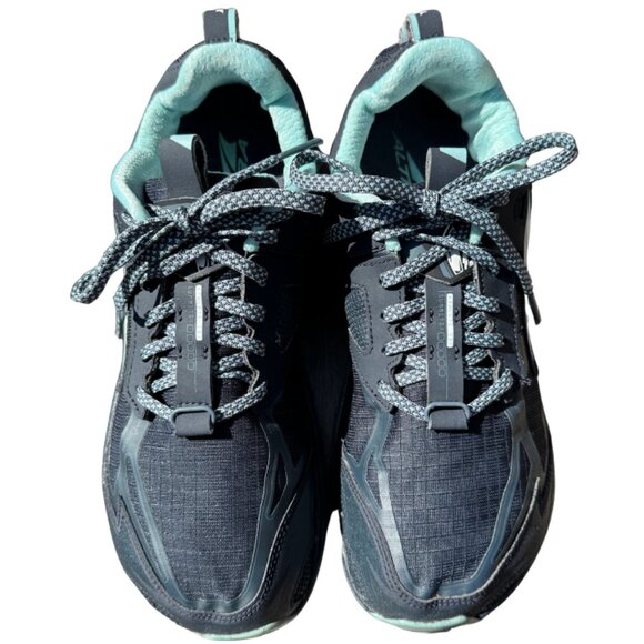 Altra Lone Peak 4.5 Women's Gray Teal Trail Hike Running Shoes Size 10 - Picture 2 of 15